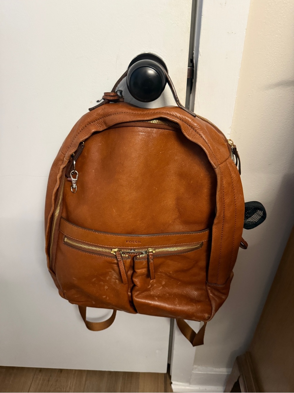 Fossil Unisex Brown Vegan Leather Backpack